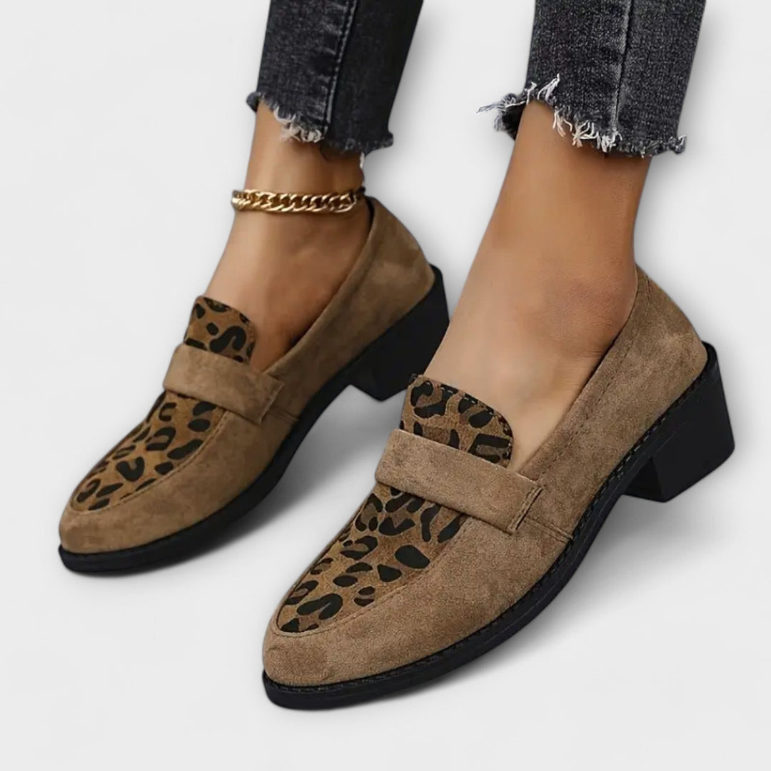 Ella - Elegant Leopard Loafers