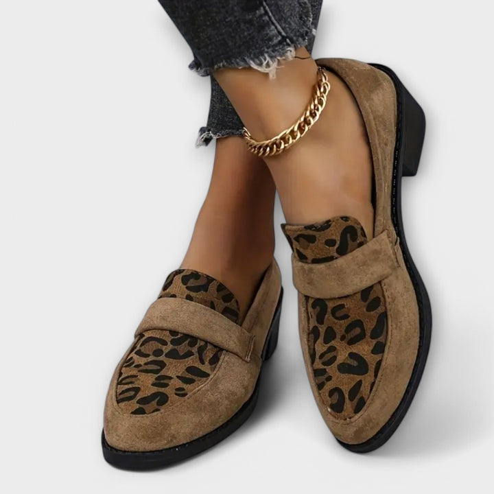 Ella - Elegant Leopard Loafers