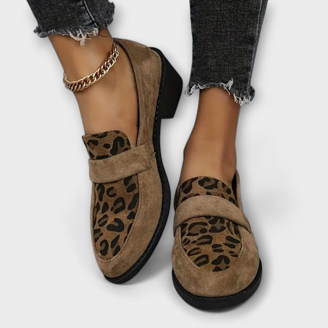 Ella - Elegant Leopard Loafers
